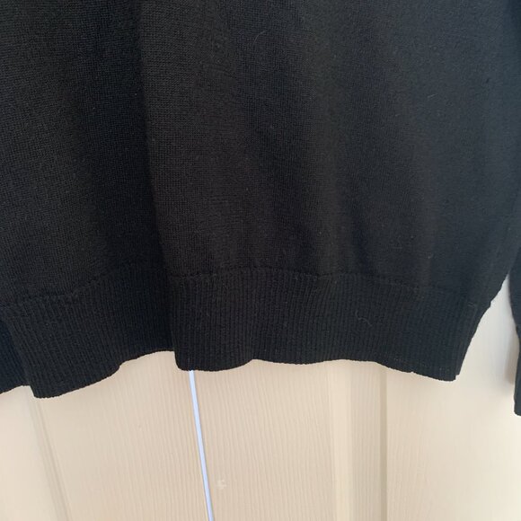 ELXTRA FINE MERINO WOOL Calvin Klein Black Mens V Neck Long Sleeve Calvi… - Picture 5 of 11